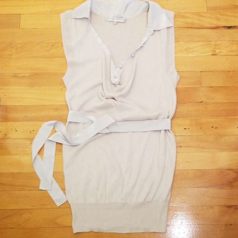 NWOT Knit top vest tunic light grey size Small-Med